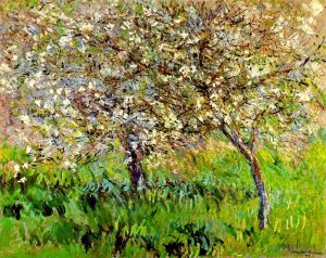 Claude Monet Werk - Blühende Apfelbäume in Giverny