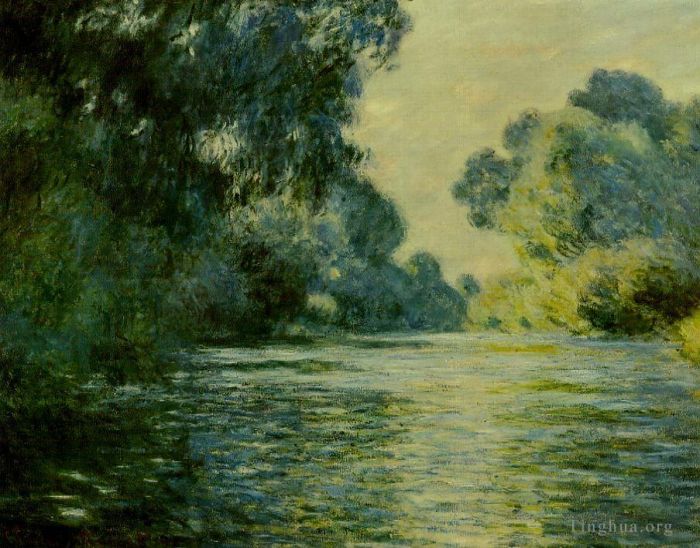 Claude Monet Ölgemälde - Arm der Seine bei Giverny