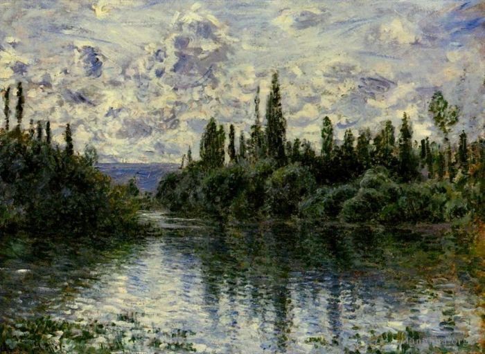 Claude Monet Ölgemälde - Arm der Seine bei Vetheuil