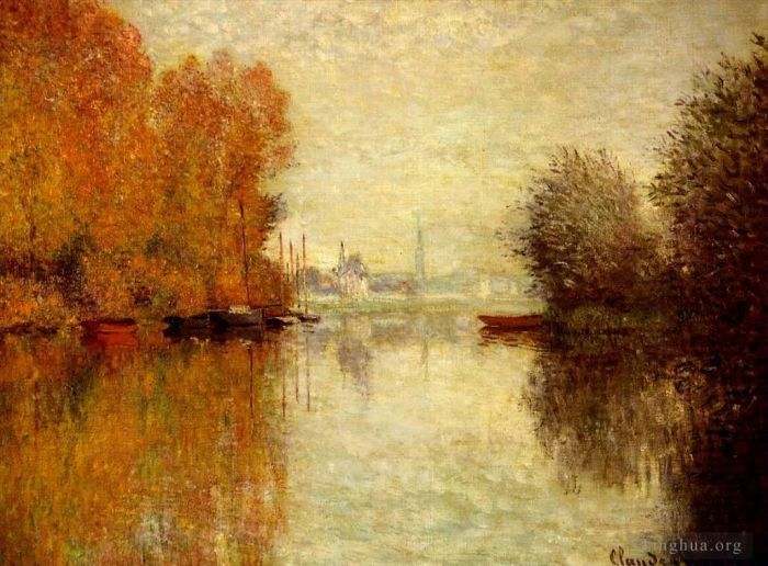 Claude Monet Ölgemälde - Herbst auf der Seine bei Argenteuil