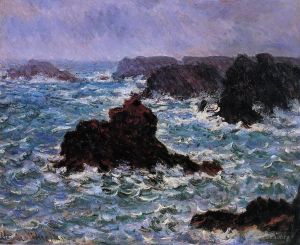 Claude Monet Werk - BelleIle-Regeneffekt