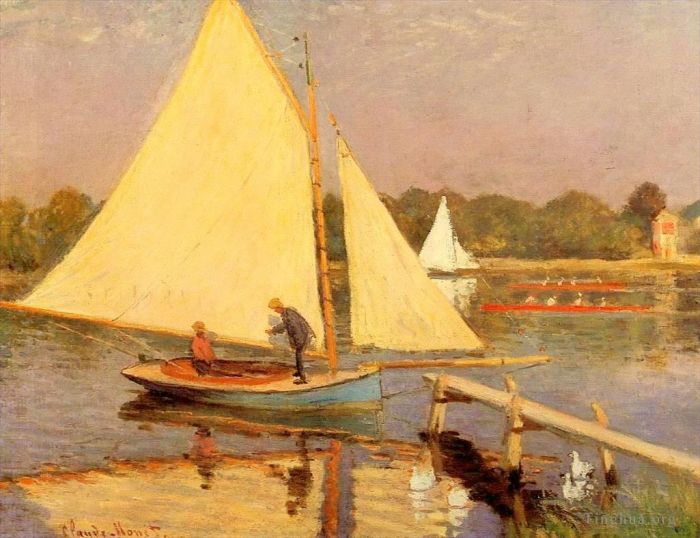 Claude Monet Ölgemälde - Bootsfahrer in Argenteuil