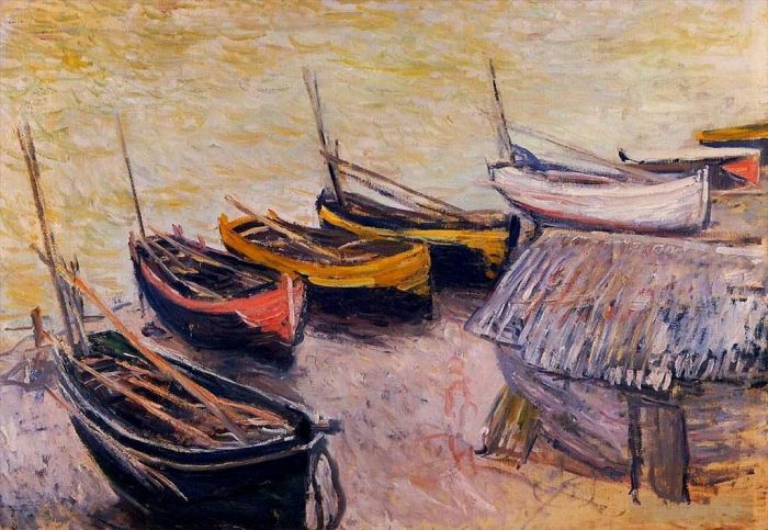 Claude Monet Ölgemälde - Boote am Strand