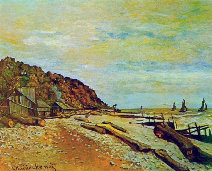 Claude Monet Ölgemälde - Bootswerft in der Nähe von Honfleur