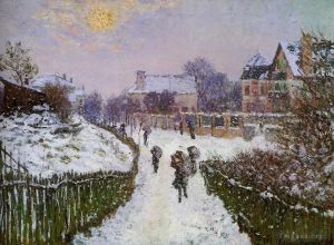 Claude Monet Werk - Boulevard St Denis Argenteuil Schneeeffekt