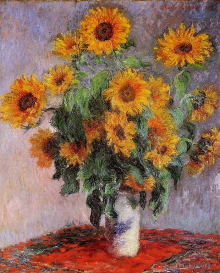 Claude Monet Ölgemälde - Strauß Sonnenblumen