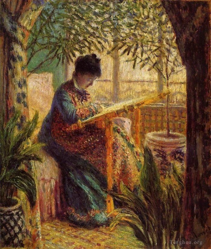 Claude Monet Ölgemälde - Camille Stickerei