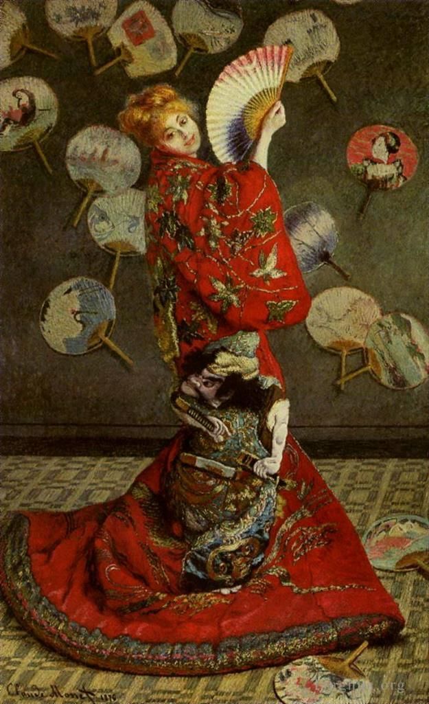 Claude Monet Ölgemälde - Camille Monet im japanischen Kostüm