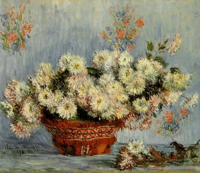 Claude Monet Ölgemälde - Chrysanthemen IV