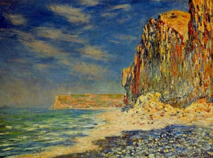 Claude Monet Ölgemälde - Klippe in der Nähe von Fécamp