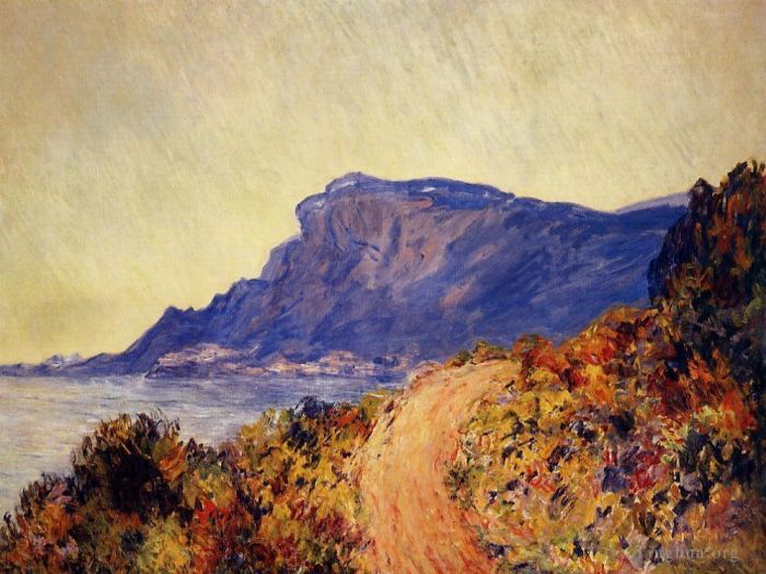 Claude Monet Ölgemälde - Küstenstraße am Cap Martin in der Nähe von Menton