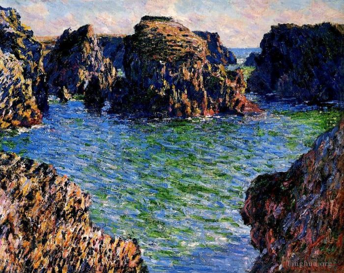 Claude Monet Ölgemälde - Ankunft in PortGoulphar BelleIle