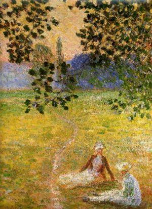Claude Monet Werk - Abend auf der Wiese in Giverny, Detail