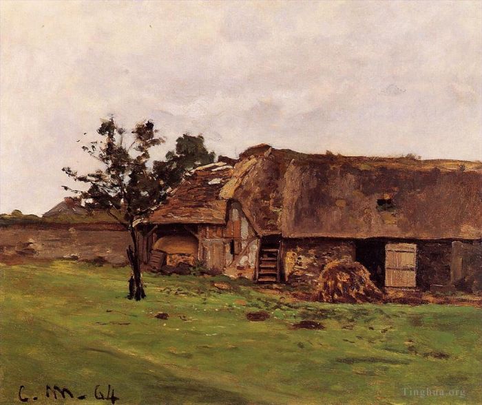 Claude Monet Ölgemälde - Bauernhof in der Nähe von Honfleur