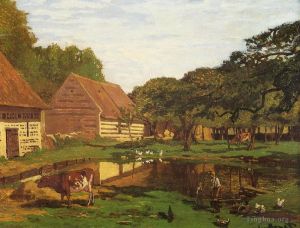 Claude Monet Werk - Bauernhof in der Normandie