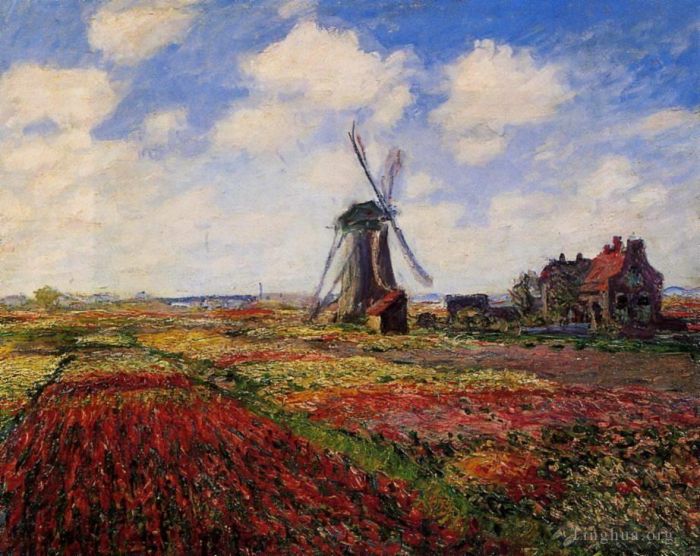 Claude Monet Ölgemälde - Tulpenfeld in Holland