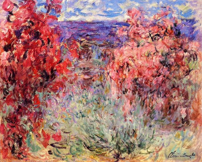 Claude Monet Ölgemälde - Blühende Bäume in der Nähe der Küste