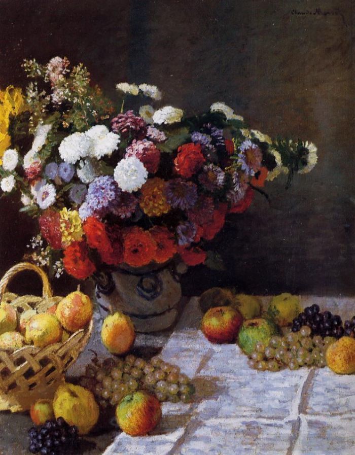 Claude Monet Ölgemälde - Blumen und Früchte