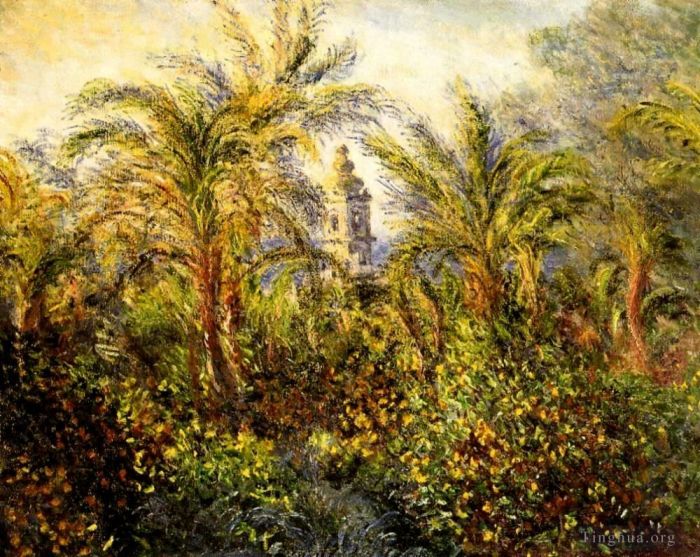 Claude Monet Ölgemälde - Garten in Bordighera Morgeneffekt