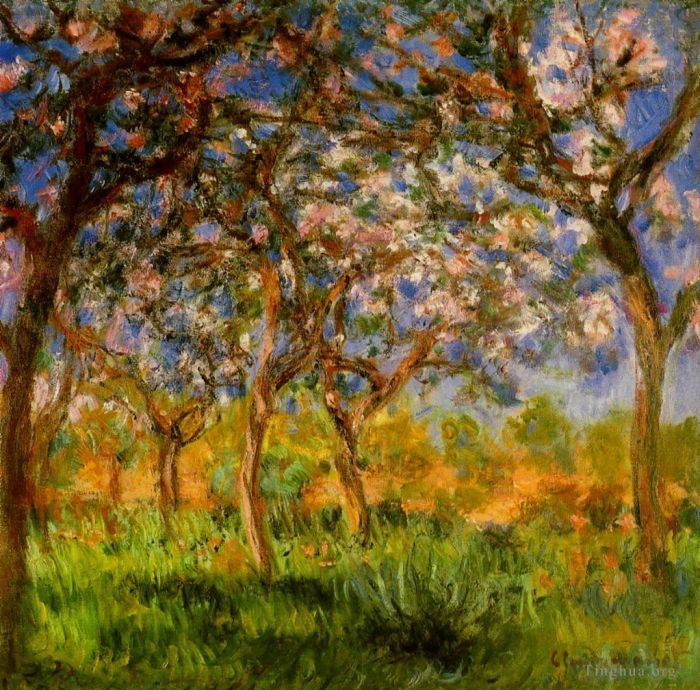 Claude Monet Ölgemälde - Giverny im Frühling
