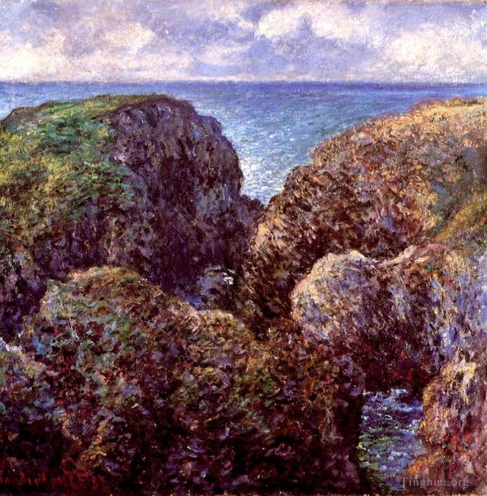 Claude Monet Ölgemälde - Felsengruppe in PortGoulphar