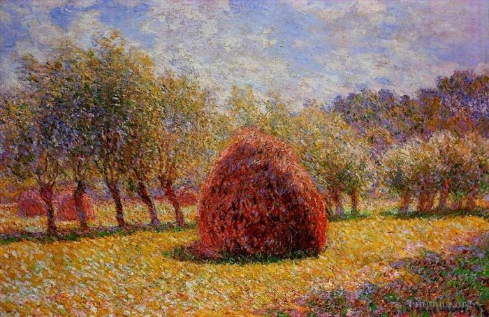 Claude Monet Ölgemälde - Heuhaufen in Giverny 1895