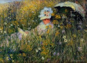 Claude Monet Werk - Im Detail der Wiese