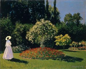 Claude Monet Werk - JeanneMarguerite Lecadre im Garten