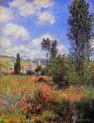 Claude Monet Werk - Gasse in den Mohnfeldern Ile SaintMartin