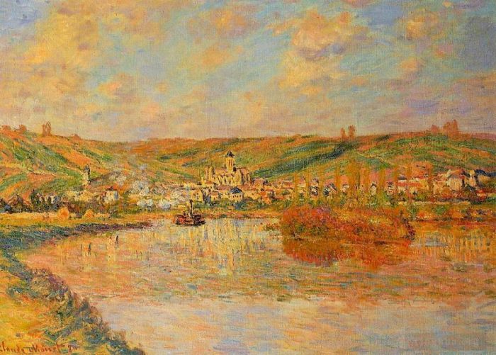 Claude Monet Ölgemälde - Später Nachmittag in Vetheuil