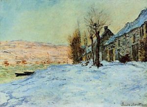 Claude Monet Werk - Lavacourt Sonne und Schnee