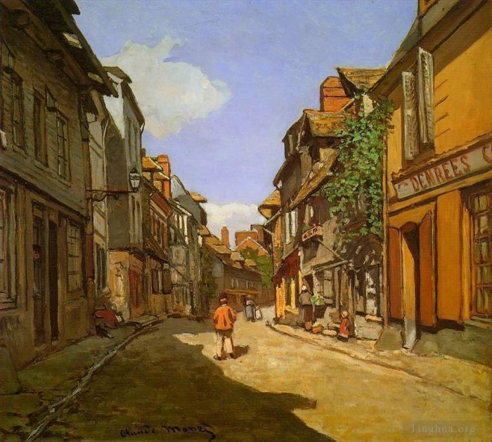 Claude Monet Ölgemälde - Le Rue de La Bavolle in Honfleur