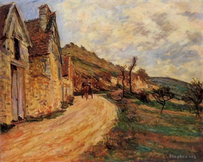 Claude Monet Ölgemälde - Les Roches in Falaise bei Giverny