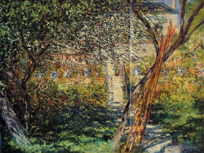 Claude Monet Ölgemälde - Monets Garten in Vetheuil