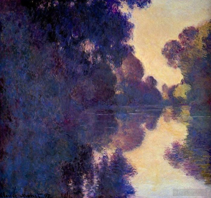 Claude Monet Ölgemälde - Morgen auf der Seine Klares Wetter II