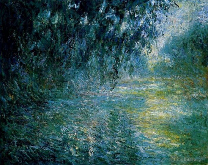 Claude Monet Ölgemälde - Morgen auf der Seine im Regen