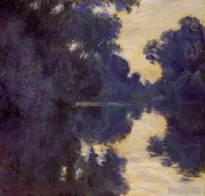 Claude Monet Ölgemälde - Morgen auf der Seine