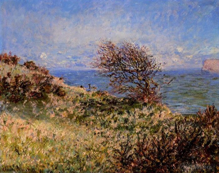 Claude Monet Ölgemälde - Auf der Klippe bei Fécamp