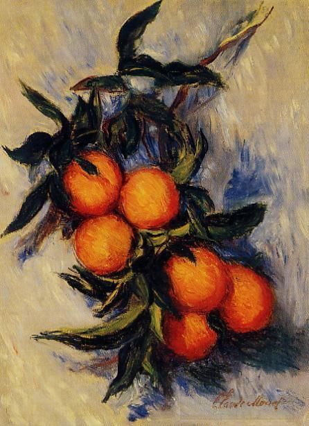 Claude Monet Ölgemälde - Orangenzweig, der Früchte trägt