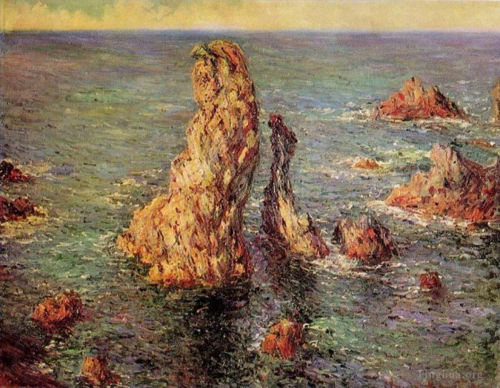Claude Monet Ölgemälde - Pyramiden in PortCoton