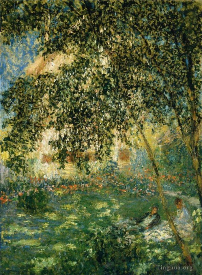 Claude Monet Ölgemälde - Entspannen im Garten Argenteuil