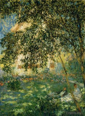 Claude Monet Werk - Entspannen im Garten Argenteuil