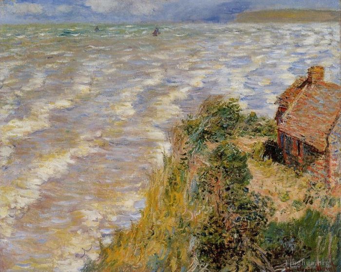 Claude Monet Ölgemälde - Steigende Flut bei Pourville