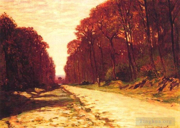 Claude Monet Ölgemälde - Straße in einem Wald