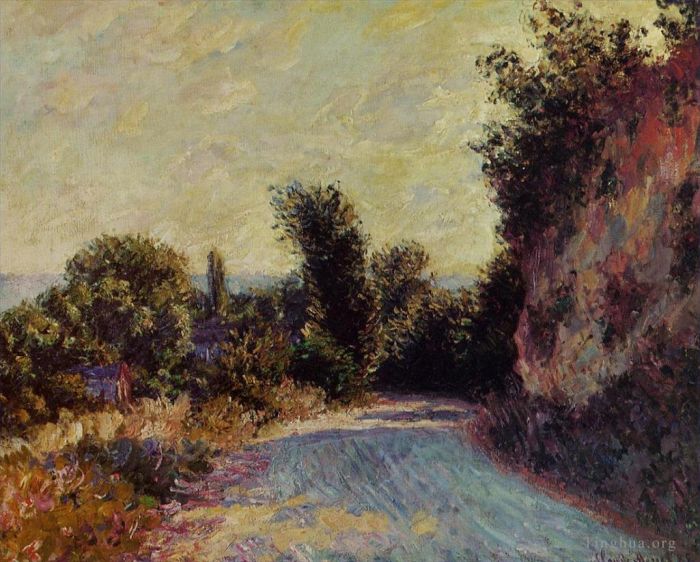 Claude Monet Ölgemälde - Straße in der Nähe von Giverny