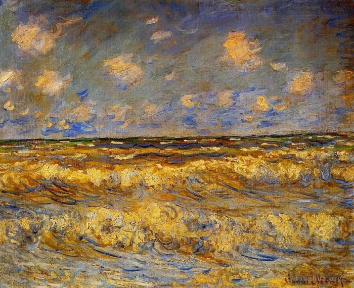 Claude Monet Ölgemälde - Raue See
