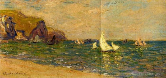 Claude Monet Ölgemälde - Segelboote am Meer Pourville