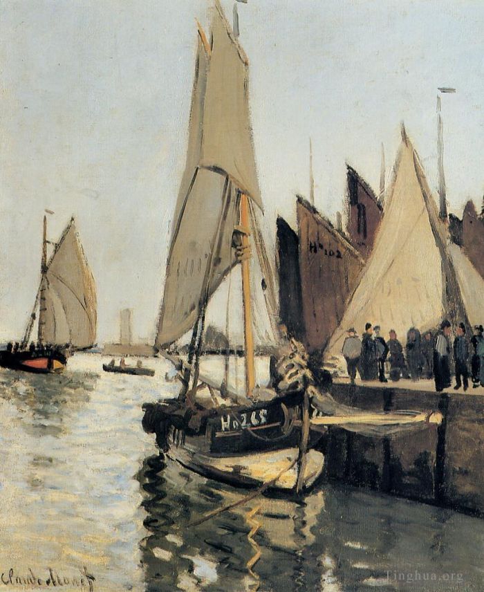 Claude Monet Ölgemälde - Segelboote in Honfleur