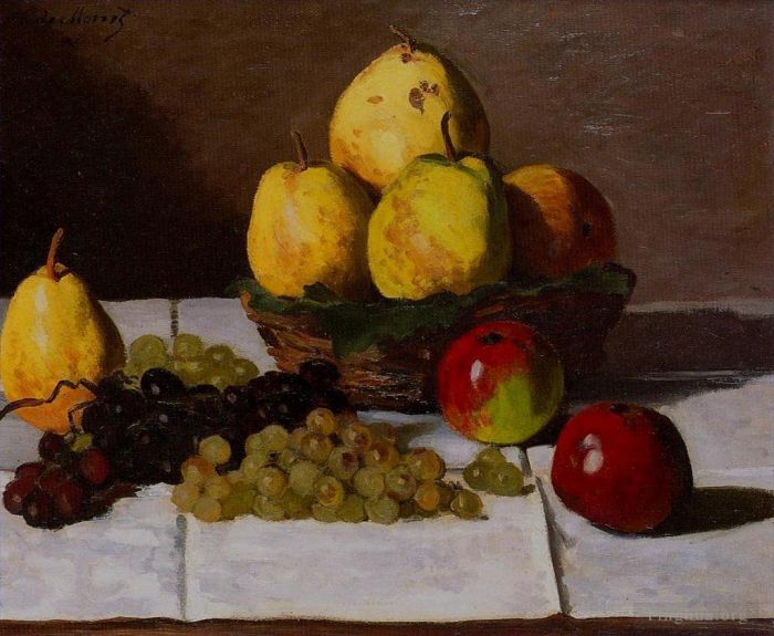 Claude Monet Ölgemälde - Stillleben mit Birnen und Trauben