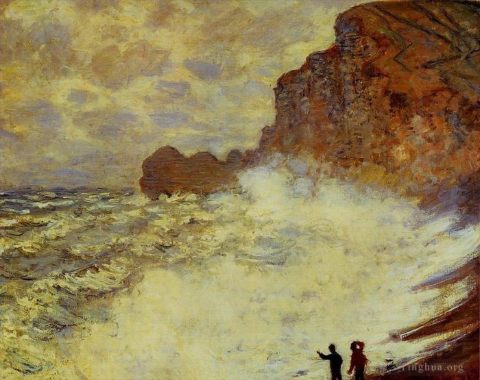 Claude Monet Ölgemälde - Stürmisches Wetter in Etretat